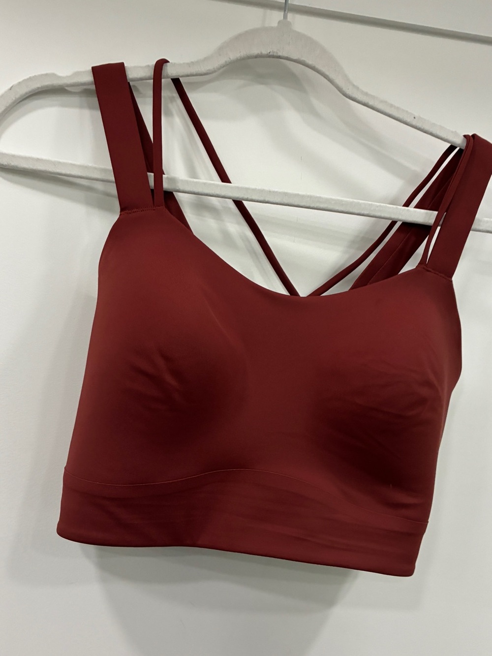 Lululemon Strappy Longline Sports Bra – Red/Burgundy – Size 10